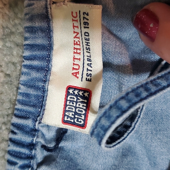 Vintage embroidered Denim top jrs xl - Picture 2 of 9